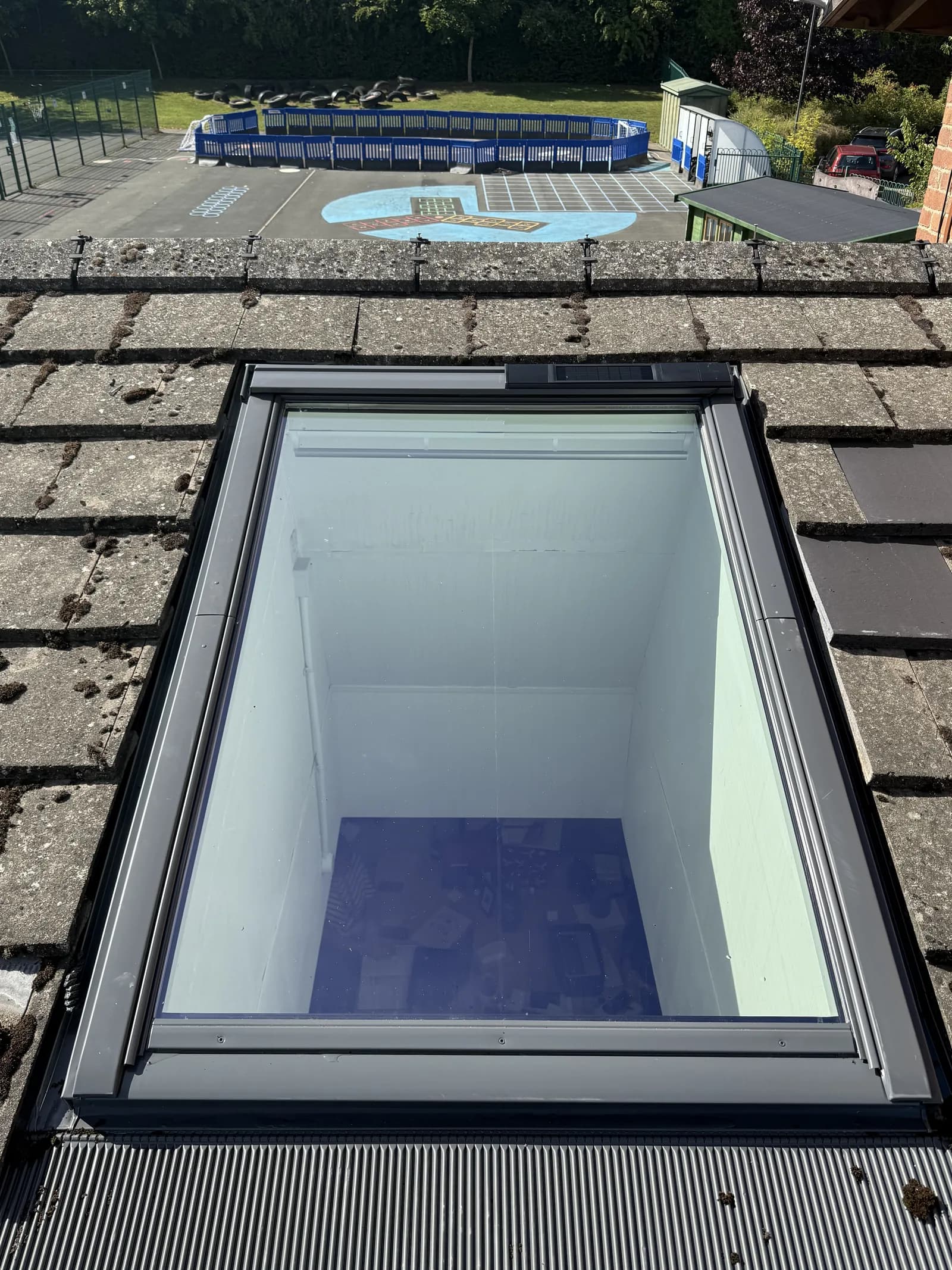 Rooflight installed on a flat roof