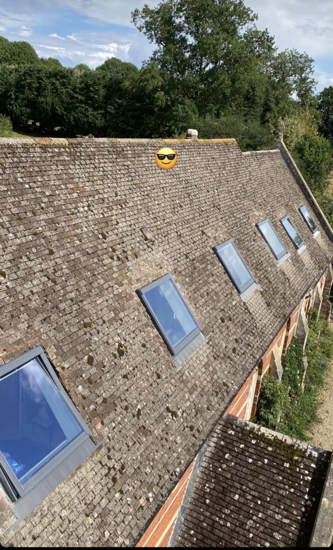 VELUX roof windows viewed from roof level